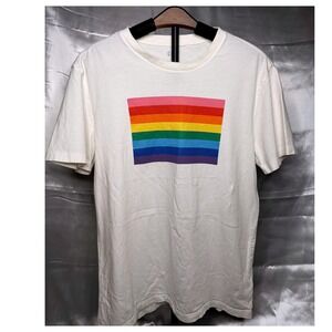 GAP Pride Rainbow Flag Graphic T-Shirt LGBTQ 1978 Gilbert Baker Tee S
